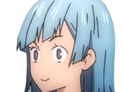 kasumi miwa jjk jujutsu kaisen anime manga waifu exorciste classe-3 epeiste territoire-simple nouvelle-ecole-de-lombre cheveux-bleus yeux-bleus