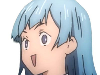 kasumi miwa jjk jujutsu kaisen anime manga waifu exorciste classe-3 epeiste territoire-simple nouvelle-ecole-de-lombre cheveux-bleus yeux-bleus