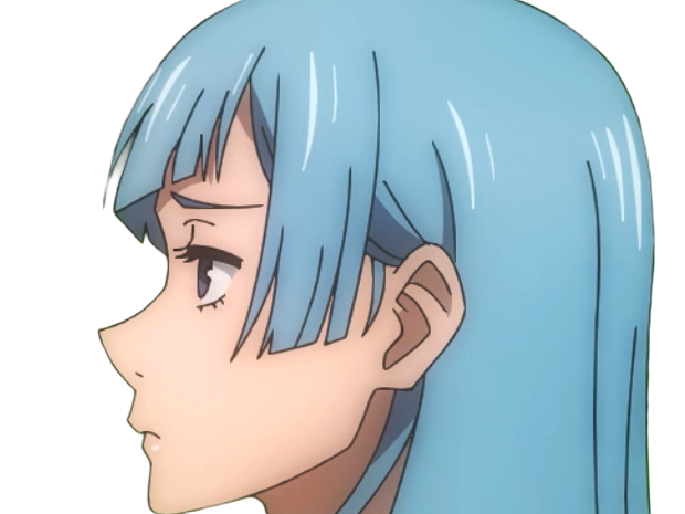 kasumi miwa jjk jujutsu kaisen anime manga waifu exorciste classe-3 epeiste territoire-simple nouvelle-ecole-de-lombre cheveux-bleus yeux-bleus