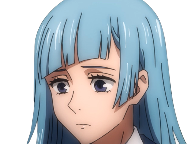 kasumi miwa jjk jujutsu kaisen anime manga waifu exorciste classe-3 epeiste territoire-simple nouvelle-ecole-de-lombre cheveux-bleus yeux-bleus