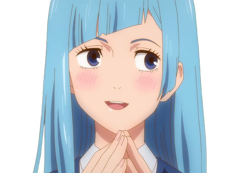 kasumi miwa jjk jujutsu kaisen anime manga waifu exorciste classe-3 epeiste territoire-simple nouvelle-ecole-de-lombre cheveux-bleus yeux-bleus