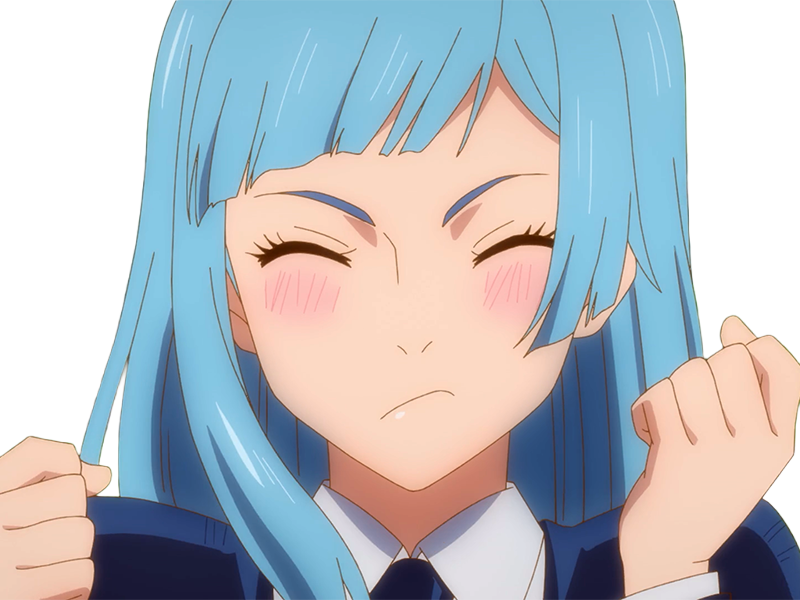 Sticker kasumi miwa jjk jujutsu kaisen anime manga waifu exorciste classe 3 epeiste territoire simple nouvelle ecole de lombre cheveux bleus yeux bleus par Dark-63