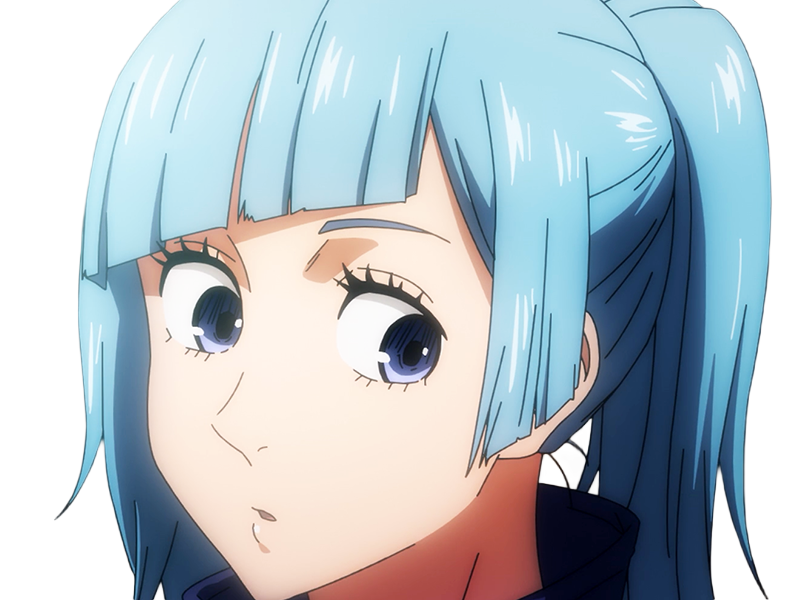 kasumi miwa jjk jujutsu kaisen anime manga waifu exorciste classe-3 epeiste territoire-simple nouvelle-ecole-de-lombre cheveux-bleus yeux-bleus