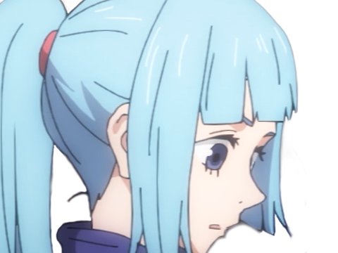 kasumi miwa jjk jujutsu kaisen anime manga waifu exorciste classe-3 epeiste territoire-simple nouvelle-ecole-de-lombre cheveux-bleus yeux-bleus