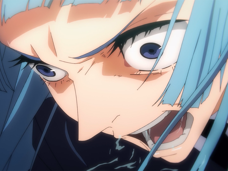 kasumi miwa jjk jujutsu kaisen anime manga waifu exorciste classe-3 epeiste territoire-simple nouvelle-ecole-de-lombre cheveux-bleus yeux-bleus