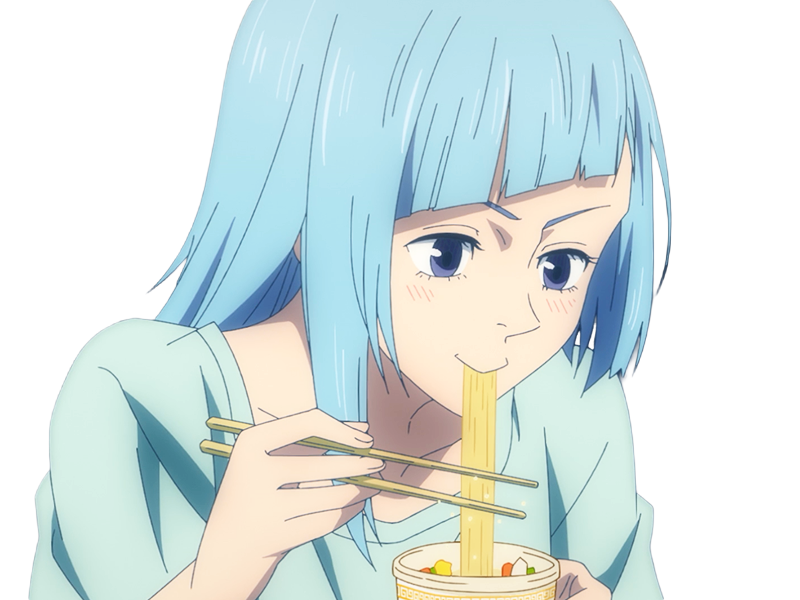 kasumi miwa jjk jujutsu kaisen anime manga waifu exorciste classe-3 epeiste territoire-simple nouvelle-ecole-de-lombre cheveux-bleus yeux-bleus