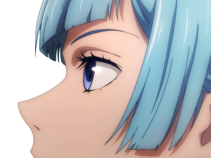 kasumi miwa jjk jujutsu kaisen anime manga waifu exorciste classe-3 epeiste territoire-simple nouvelle-ecole-de-lombre cheveux-bleus yeux-bleus