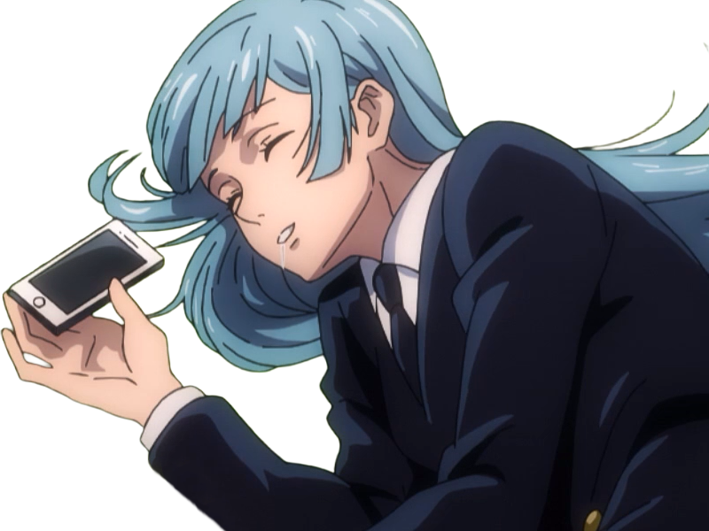 kasumi miwa jjk jujutsu kaisen anime manga waifu exorciste classe-3 epeiste territoire-simple nouvelle-ecole-de-lombre cheveux-bleus yeux-bleus