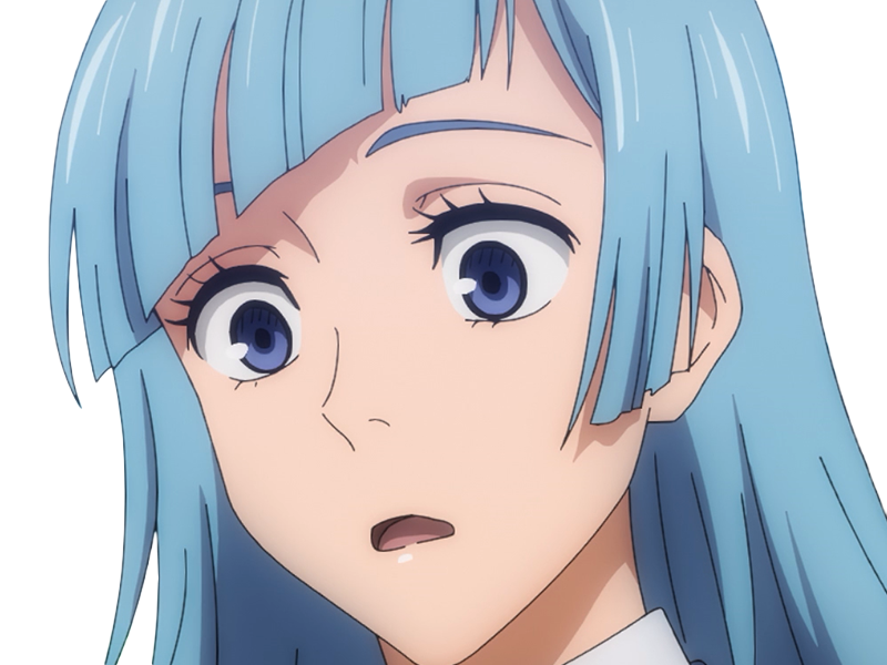 kasumi miwa jjk jujutsu kaisen anime manga waifu exorciste classe-3 epeiste territoire-simple nouvelle-ecole-de-lombre cheveux-bleus yeux-bleus
