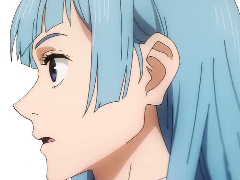 kasumi miwa jjk jujutsu kaisen anime manga waifu exorciste classe-3 epeiste territoire-simple nouvelle-ecole-de-lombre cheveux-bleus yeux-bleus