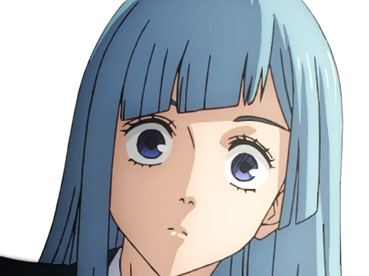 kasumi miwa jjk jujutsu kaisen anime manga waifu exorciste classe-3 epeiste territoire-simple nouvelle-ecole-de-lombre cheveux-bleus yeux-bleus