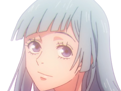 Sticker kasumi miwa jjk jujutsu kaisen anime manga waifu exorciste classe 3 epeiste territoire simple nouvelle ecole de lombre cheveux bleus yeux bleus par Dark-63
