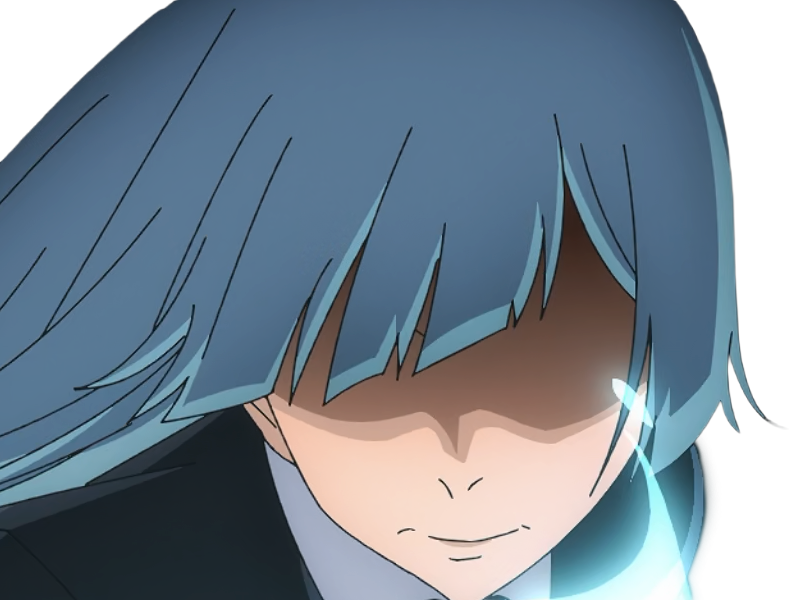 Sticker kasumi miwa jjk jujutsu kaisen anime manga waifu exorciste classe 3 epeiste territoire simple nouvelle ecole de lombre cheveux bleus yeux bleus par Dark-63