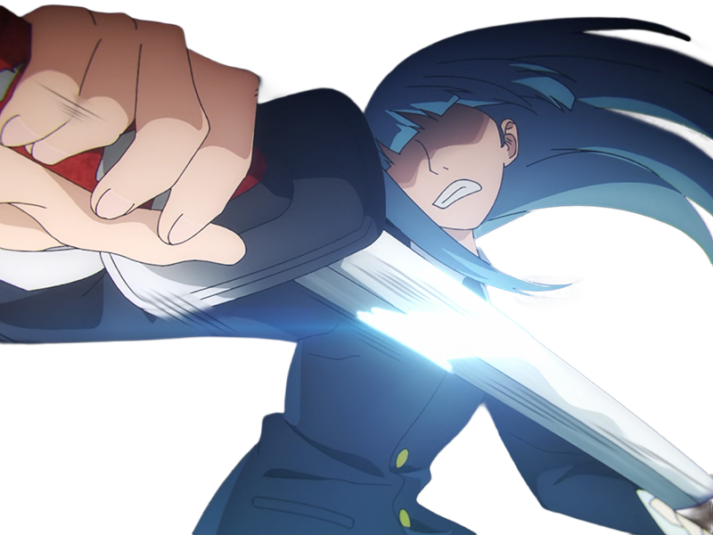 Sticker kasumi miwa jjk jujutsu kaisen anime manga waifu exorciste classe 3 epeiste territoire simple nouvelle ecole de lombre cheveux bleus yeux bleus par Dark-63