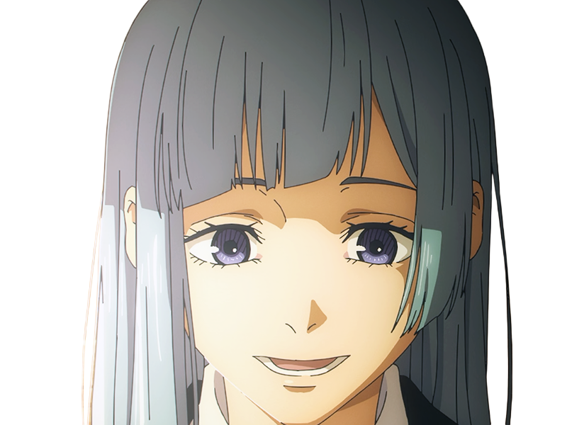 kasumi miwa jjk jujutsu kaisen anime manga waifu exorciste classe-3 epeiste territoire-simple nouvelle-ecole-de-lombre cheveux-bleus yeux-bleus