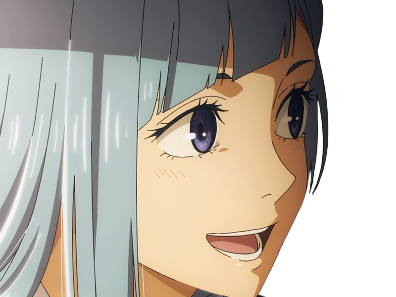 Sticker kasumi miwa jjk jujutsu kaisen anime manga waifu exorciste classe 3 epeiste territoire simple nouvelle ecole de lombre cheveux bleus yeux bleus par Dark-63