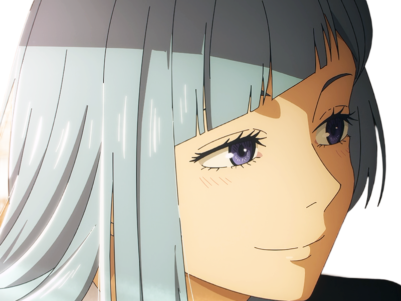 Sticker kasumi miwa jjk jujutsu kaisen anime manga waifu exorciste classe 3 epeiste territoire simple nouvelle ecole de lombre cheveux bleus yeux bleus par Dark-63