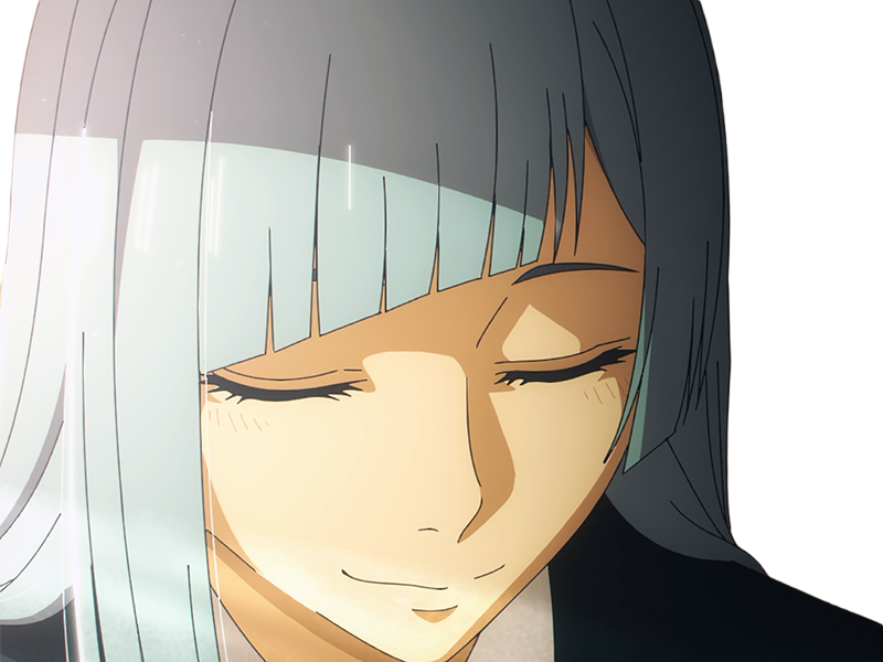 Sticker kasumi miwa jjk jujutsu kaisen anime manga waifu exorciste classe 3 epeiste territoire simple nouvelle ecole de lombre cheveux bleus yeux bleus par Dark-63