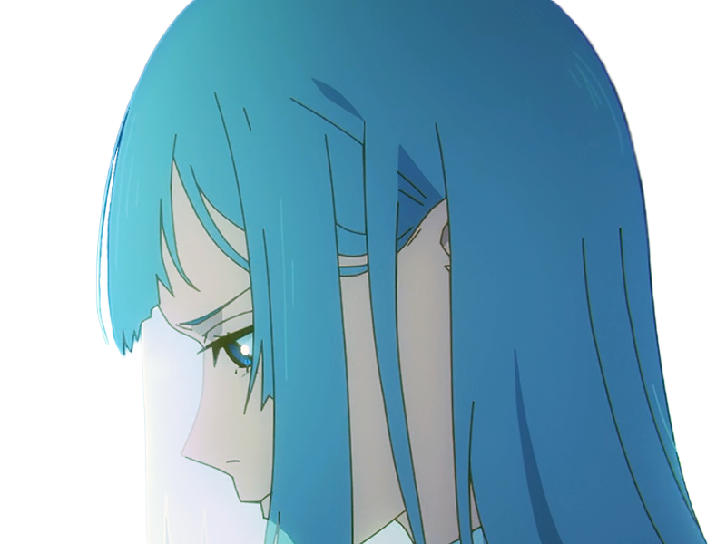 Sticker kasumi miwa jjk jujutsu kaisen anime manga waifu exorciste classe 3 epeiste territoire simple nouvelle ecole de lombre cheveux bleus yeux bleus par Dark-63
