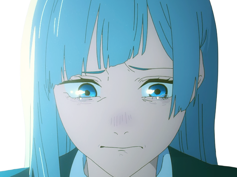 Sticker kasumi miwa jjk jujutsu kaisen anime manga waifu exorciste classe 3 epeiste territoire simple nouvelle ecole de lombre cheveux bleus yeux bleus par Dark-63