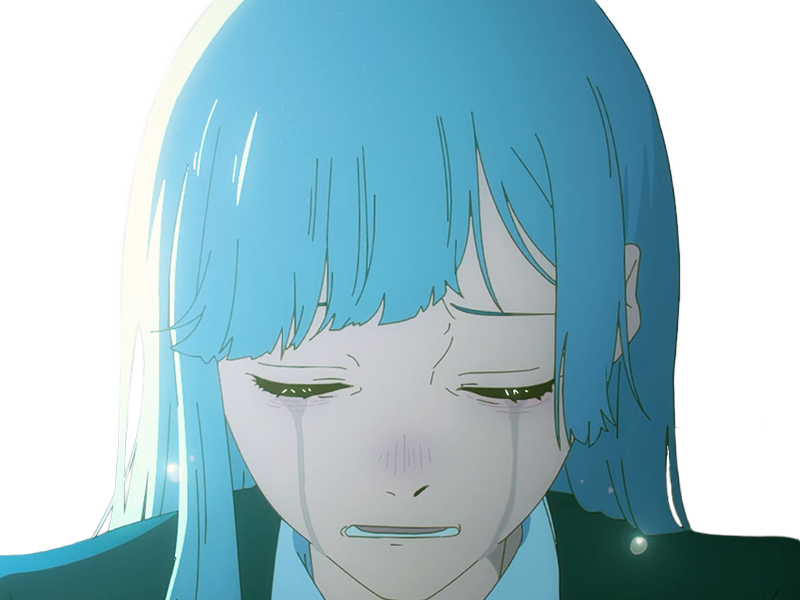 Sticker kasumi miwa jjk jujutsu kaisen anime manga waifu exorciste classe 3 epeiste territoire simple nouvelle ecole de lombre cheveux bleus yeux bleus par Dark-63