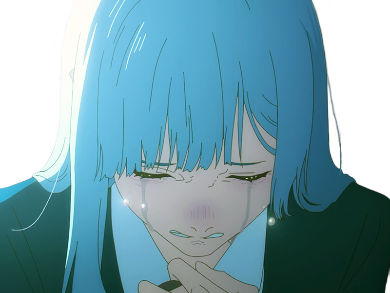 Sticker kasumi miwa jjk jujutsu kaisen anime manga waifu exorciste classe 3 epeiste territoire simple nouvelle ecole de lombre cheveux bleus yeux bleus par Dark-63