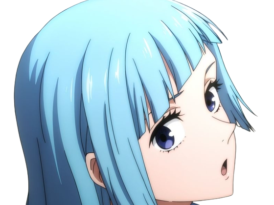Sticker kasumi miwa jjk jujutsu kaisen anime manga waifu exorciste classe 3 epeiste territoire simple nouvelle ecole de lombre cheveux bleus yeux bleus par Dark-63