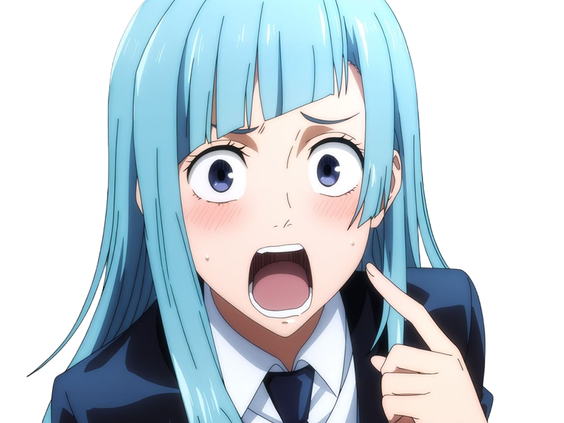 Sticker kasumi miwa jjk jujutsu kaisen anime manga waifu exorciste classe 3 epeiste territoire simple nouvelle ecole de lombre cheveux bleus yeux bleus par Dark-63