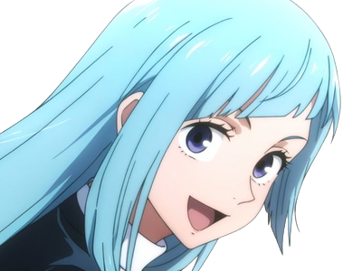 kasumi miwa jjk jujutsu kaisen anime manga waifu exorciste classe-3 epeiste territoire-simple nouvelle-ecole-de-lombre cheveux-bleus yeux-bleus