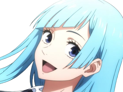 Sticker kasumi miwa jjk jujutsu kaisen anime manga waifu exorciste classe 3 epeiste territoire simple nouvelle ecole de lombre cheveux bleus yeux bleus par Dark-63