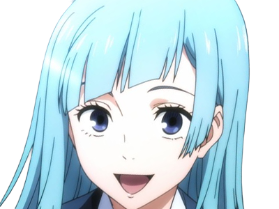 Sticker kasumi miwa jjk jujutsu kaisen anime manga waifu exorciste classe 3 epeiste territoire simple nouvelle ecole de lombre cheveux bleus yeux bleus par Dark-63