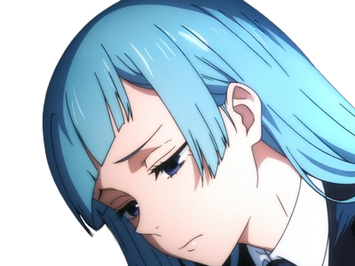 kasumi miwa jjk jujutsu kaisen anime manga waifu exorciste classe-3 epeiste territoire-simple nouvelle-ecole-de-lombre cheveux-bleus yeux-bleus