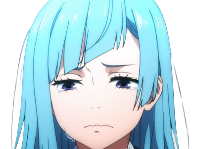 Sticker kasumi miwa jjk jujutsu kaisen anime manga waifu exorciste classe 3 epeiste territoire simple nouvelle ecole de lombre cheveux bleus yeux bleus par Dark-63