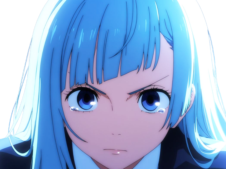 Sticker kasumi miwa jjk jujutsu kaisen anime manga waifu exorciste classe 3 epeiste territoire simple nouvelle ecole de lombre cheveux bleus yeux bleus par Dark-63