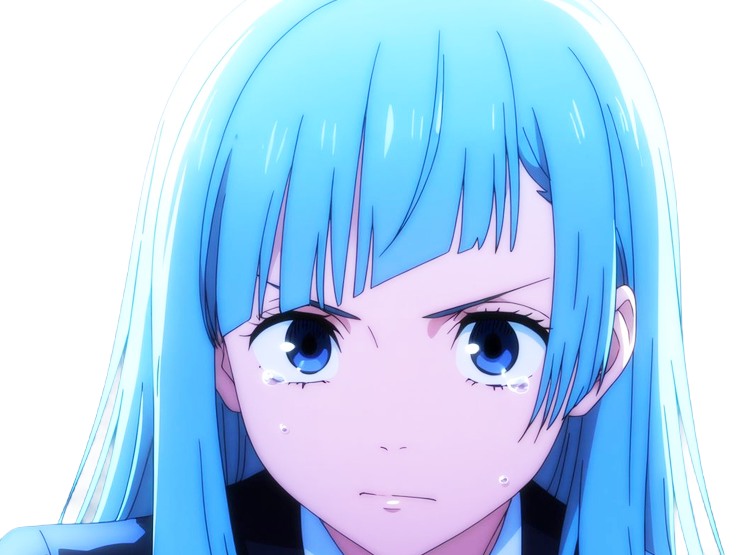 Sticker kasumi miwa jjk jujutsu kaisen anime manga waifu exorciste classe 3 epeiste territoire simple nouvelle ecole de lombre cheveux bleus yeux bleus par Dark-63