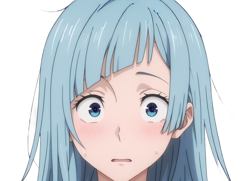 Sticker kasumi miwa jjk jujutsu kaisen anime manga waifu exorciste classe 3 epeiste territoire simple nouvelle ecole de lombre cheveux bleus yeux bleus par Dark-63