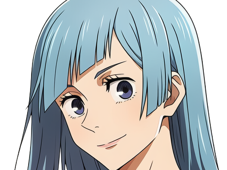 kasumi miwa jjk jujutsu kaisen anime manga waifu exorciste classe-3 epeiste territoire-simple nouvelle-ecole-de-lombre cheveux-bleus yeux-bleus