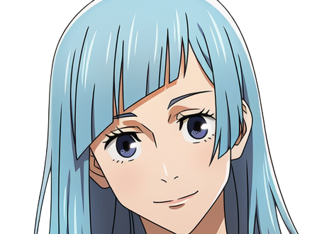 Sticker kasumi miwa jjk jujutsu kaisen anime manga waifu exorciste classe 3 epeiste territoire simple nouvelle ecole de lombre cheveux bleus yeux bleus par Dark-63