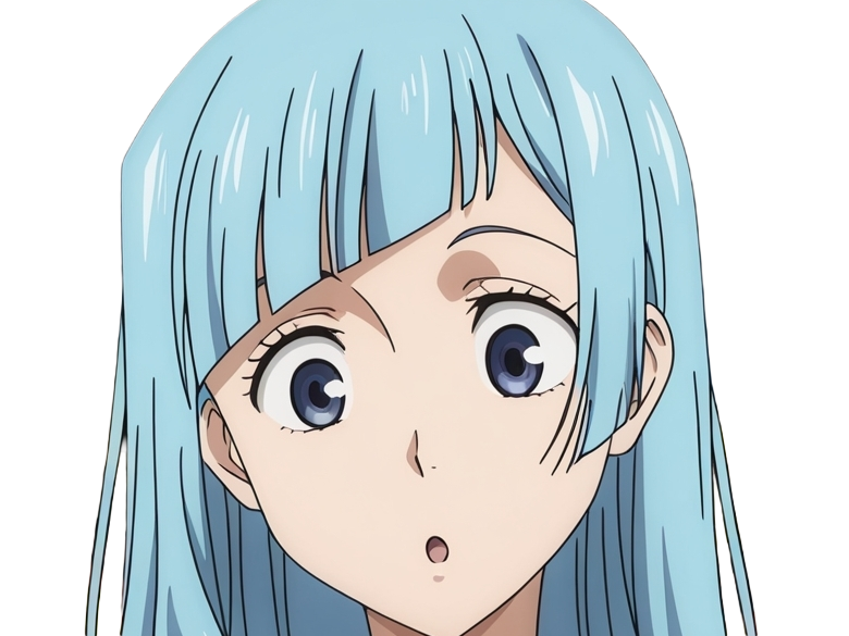 Sticker kasumi miwa jjk jujutsu kaisen anime manga waifu exorciste classe 3 epeiste territoire simple nouvelle ecole de lombre cheveux bleus yeux bleus par Dark-63