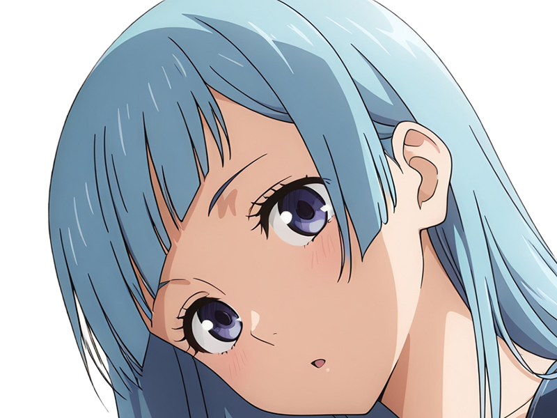 Sticker kasumi miwa jjk jujutsu kaisen anime manga waifu exorciste classe 3 epeiste territoire simple nouvelle ecole de lombre cheveux bleus yeux bleus par Dark-63