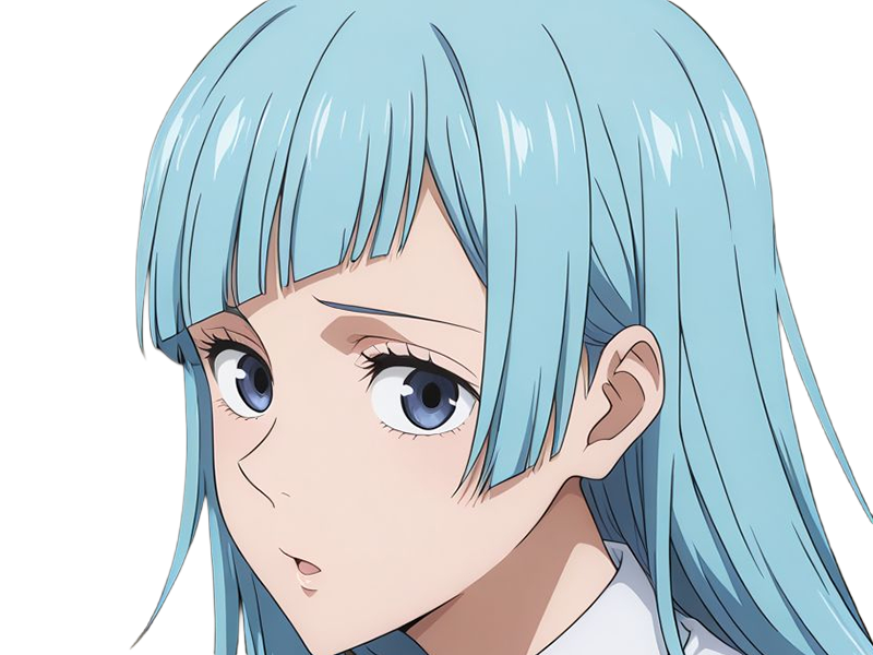 kasumi miwa jjk jujutsu kaisen anime manga waifu exorciste classe-3 epeiste territoire-simple nouvelle-ecole-de-lombre cheveux-bleus yeux-bleus