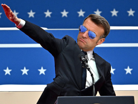 macron forsure for sur nazi salut lunette musk elon fdp foshuuu fowchu fowshu topgun davos