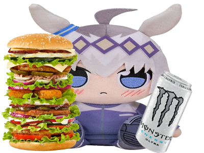 uma umamusume fumo oguri cap cinderella gray ogurin monster energy white burger bourgir