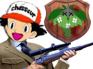 chasse-chasseur-pokemon-cheniselle-kalos-sud-kalos-trophee-sacha-fusil-safari