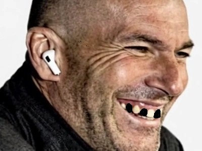 zidane airpods benzemonstre rire moqueur rsa edente zinedine zizou panenka polenta football real madrid juif