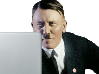 hitler adolf nsdap nazi ordinateur ecran rigole rire