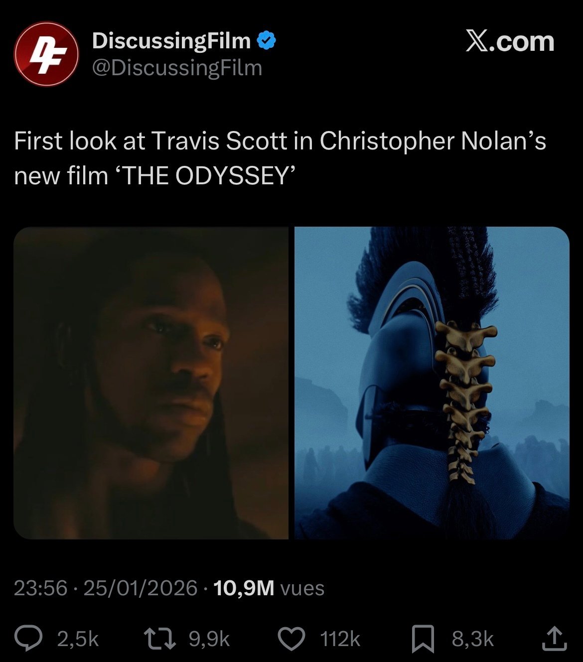 troie odyssee christopher nolan woke diversite gauche gauchisme maladie mentale cuck noire noir travis scott