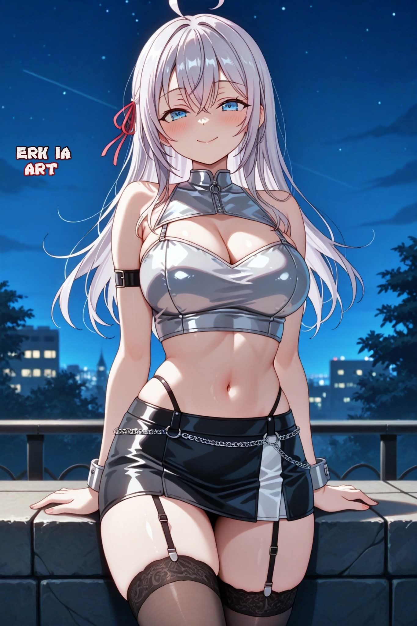 waifu latex croptop manga anime dessinsanimes ia ai