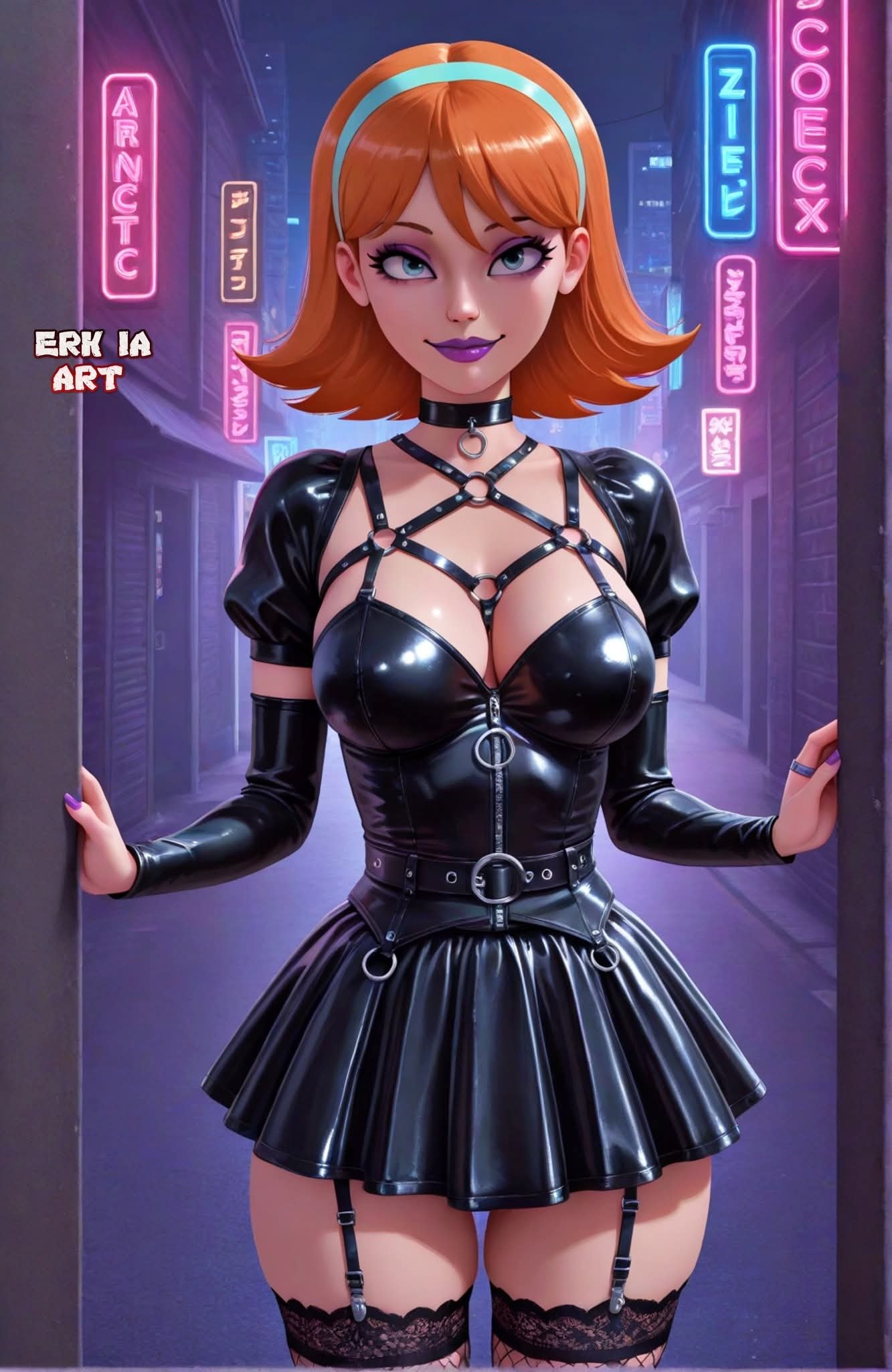 waifu latex croptop manga anime dessinsanimes ia ai