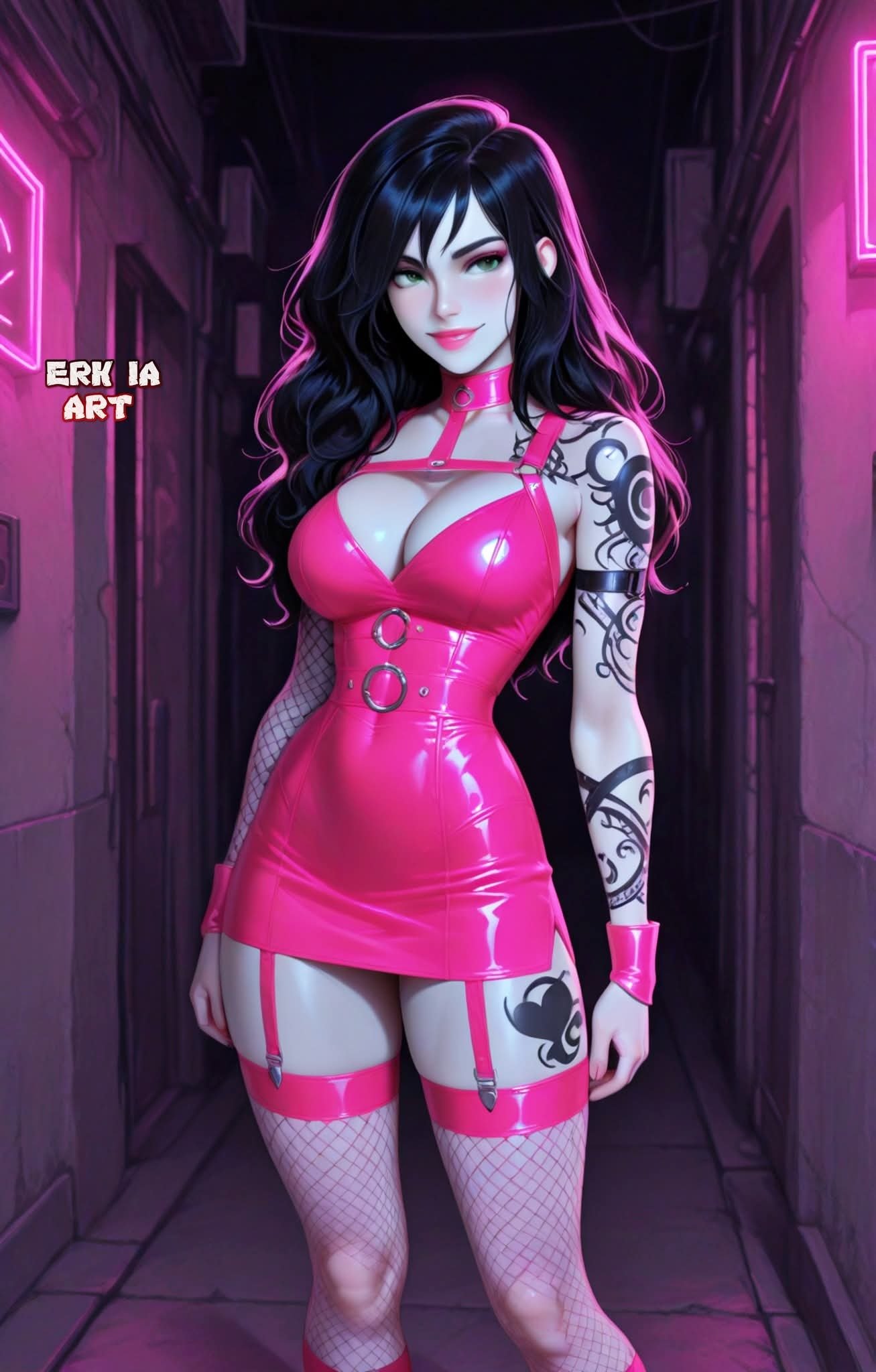 waifu latex croptop manga anime dessinsanimes ia ai